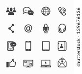 Communication Icons with White Background