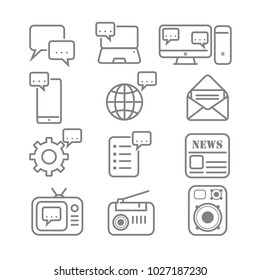 Communication icons with White Background