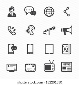 Communication Icons with White Background