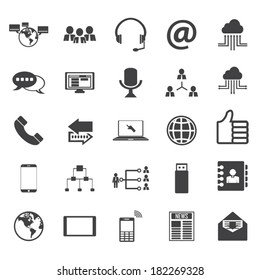 Communication Icons with White Background