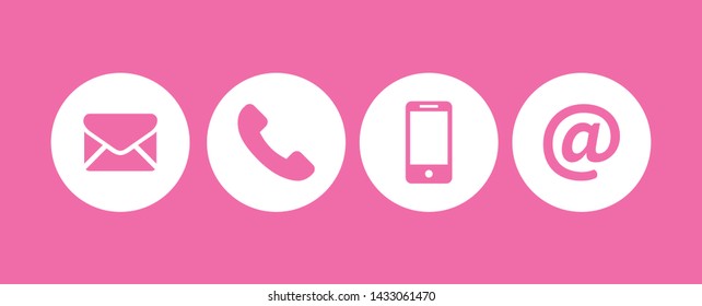 Communication Icons with White Background. vector background