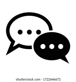 Communication Icons with White Background.Chat icon