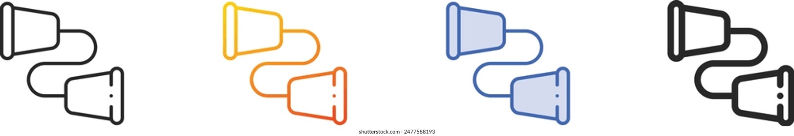 communication icon.Thin Linear, Gradient, Blue Stroke and bold Style Design Isolated On White Background