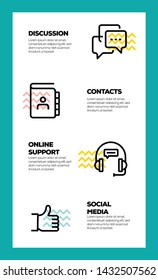 COMMUNICATION AND ILLUSTRATION ICON CONCEPT