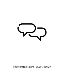 Communication incomplete line art icon template