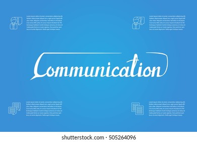 Communication infographic design template