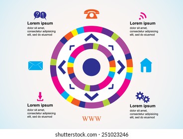Communication Infographics circle - vector  
