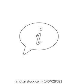 communication with information icon. Element of web for mobile concept and web apps icon. Outline, thin line icon for website design and development, app development