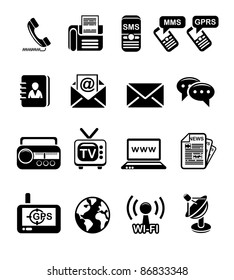 Communication and information icon set