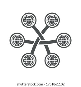 Communication, internet network vector graphics