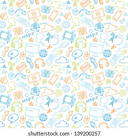 Communication & internet seamless background