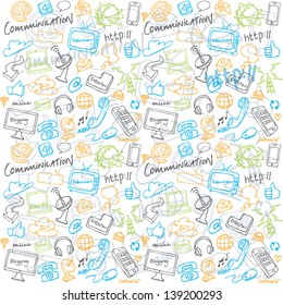 Communication & internet seamless background