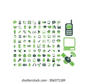 Kommunikations-, Internet-, Technologie-Symbole