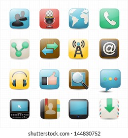 communication internet and web icons white background
