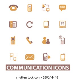 Kommunikation einzelne Symbole, Illustrationen, Vektorgrafik