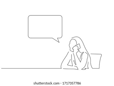 Communication isolated line drawing, vector illustration design.