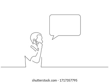 Communication isolated line drawing, vector illustration design.