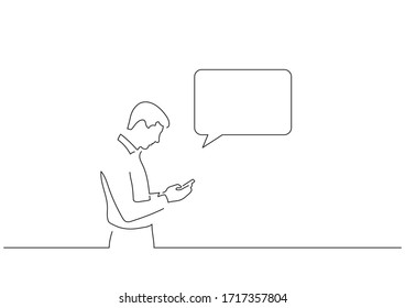 Dibujo de líneas aisladas de comunicación, diseño de ilustración vectorial.