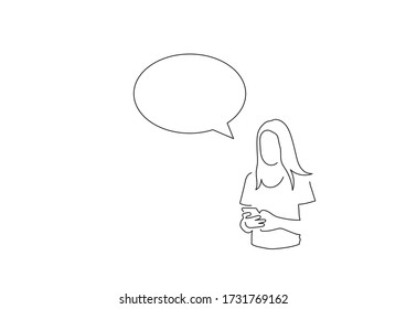 Communication isolated line drawing, vector illustration design.
