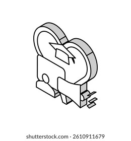 communication and learning isometric icon vector. communication and learning sign. isolated symbol illustration