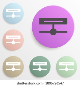 communication line badge color set. Simple glyph, flat vector of web icons for ui and ux, website or mobile application