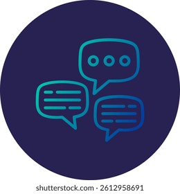 Communication Line Circle Gradient Style