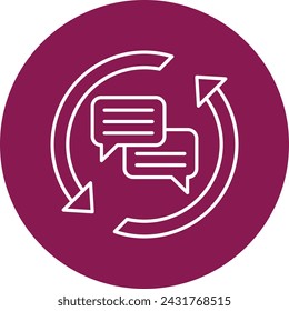 Communication Line Circle Icon design 