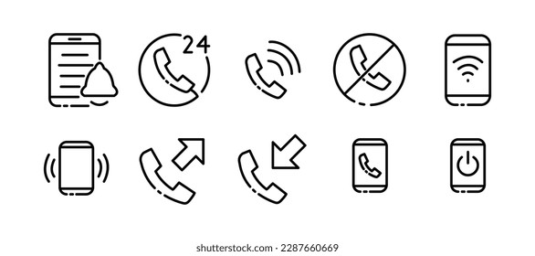 Communication. Line icon, black, means of communication. Vector icon.