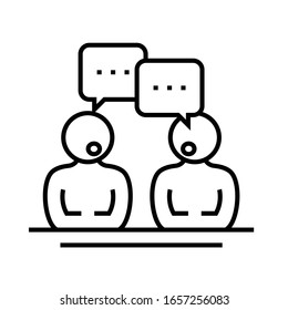 Communication line icon, concept sign, outline vector illustration, linear symbol.