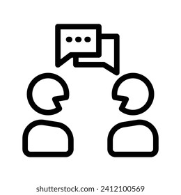 communication line icon illustration vector graphic. Simple element illustration vector graphic, suitable for app, websites, and presentations isolated on white background