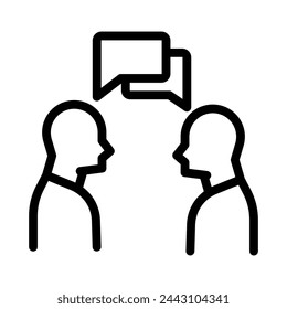 communication line icon illustration vector graphic. Simple element illustration vector graphic, suitable for app, websites, and presentations isolated on white background