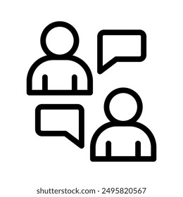 Vektorgrafik mit einem Symbol für die Kommunikationszeile. Einfache Elementgrafik, Vektorgrafik, geeignet für App, Websites und Präsentationen einzeln auf weißem Hintergrund