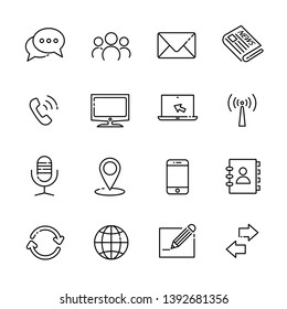 communication line icon set 2, vector eps10.