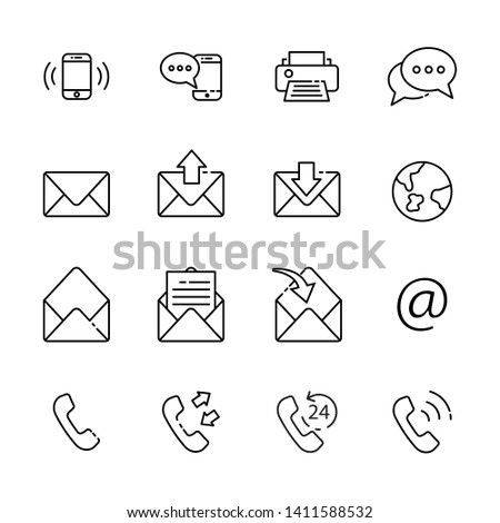 communication line icon set 5, vector eps10.