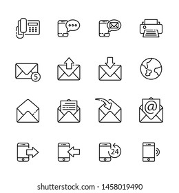 communication line icon set 9, vector eps10.