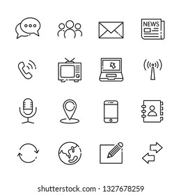 communication line icon set, vector eps10.