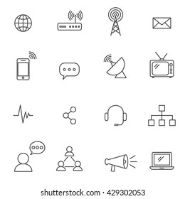 Communication line icon vector EPS10