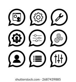 communication line icon vector style