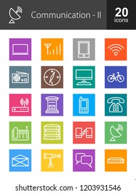 Communication Line Multicolor B/G Icons