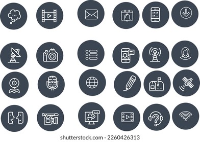 Communication - line vector icons
