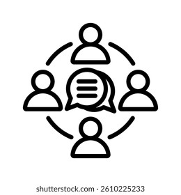 Communication Line Vector Illustration On White Background.