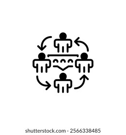 Communication Lines Glyph Icon. linear style sign for mobile concept and web design. Outline vector icon.