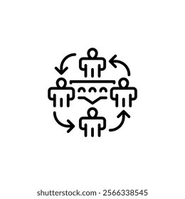 Communication Lines Line Icon. linear style sign for mobile concept and web design. Outline vector icon.