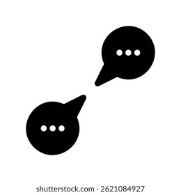 Communication Link Symbol Showing Connected Speech Balloons Graphic