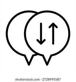 Kommunikationsprotokollsymbol - Schwarze Umrisssymbole Stil für Buchhaltung und Unternehmen