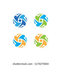 Communication Logo Concept, Abstract Logo, Modern Logo, People Logo