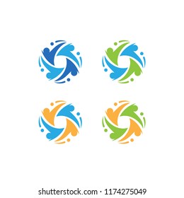 Communication Logo Concept, Abstract Logo, Modern Logo, People Logo