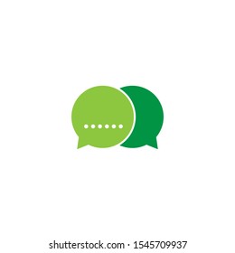 Communication logo design with bubble talk icon 