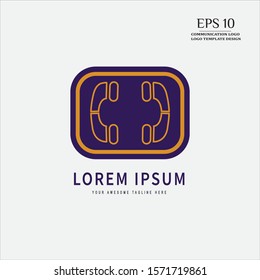 Communication logo design, dialogue icon, element for template