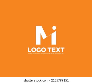 Communication Logo Design with MI letter icon